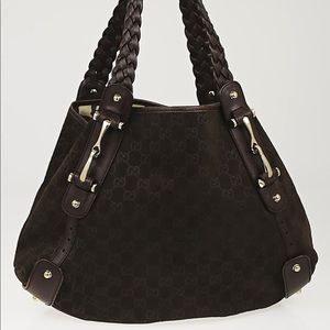 Gucci Brown Guccissima Suede Pelham Shoulder Bag